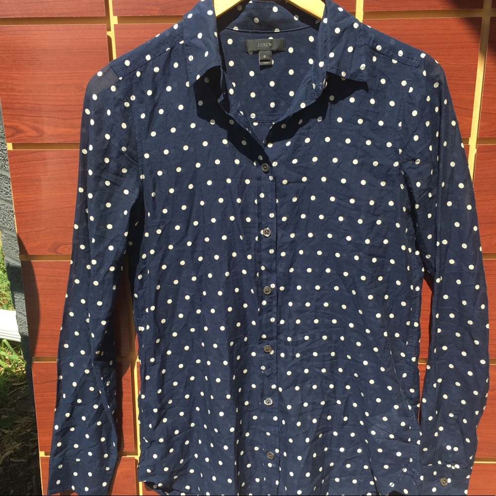 J.Crew Poke-a-dot button down